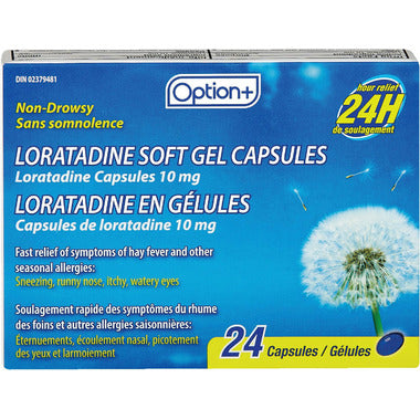 Option+ Loratadine Soft Gel Capsules 10mg