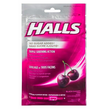 Halls Bag Mentho-Lyptus Black Cherry No Sugar Added