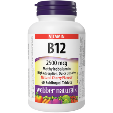 Webber Naturals Vitamin B12 Methylcobalamin 2500mcg