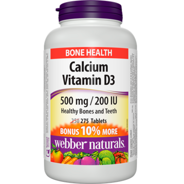 Webber Naturals Calcium Vitamin D3 500mg/200IU