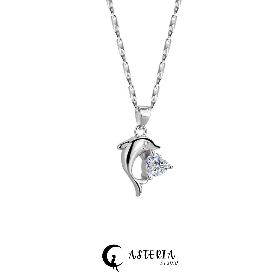 Dolphin Necklace 海豚恋人项链– Asteria Studio