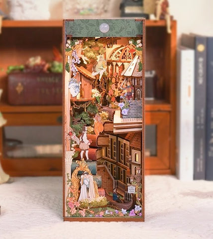 Shakespeare’s Verse DIY Book Nook Kit, Shakespeare’s works inspired bookshelf insert decor diorama, 3d puzzles bookends, miniature house crafts kits