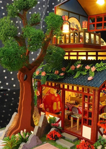 japanese style courtyard miniature dollhouse diy kit