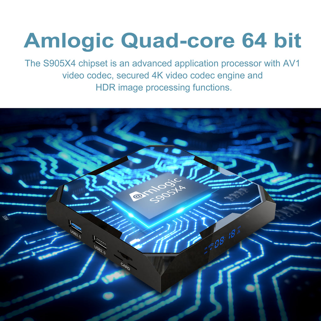X96 Max+ Ultra Quad Core Amlogic S905X4 TV Box