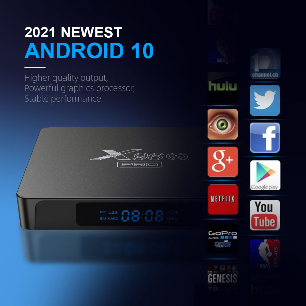 X96Q Pro Quad Core Allwinner H313 Android 10 Dual Dual WiFi  TV Box