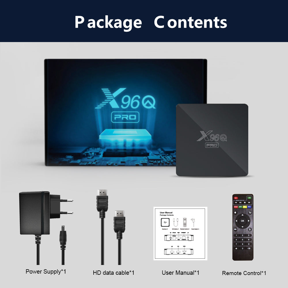 X96Q Pro Quad Core Allwinner H313 Android 10 Dual Dual WiFi  TV Box