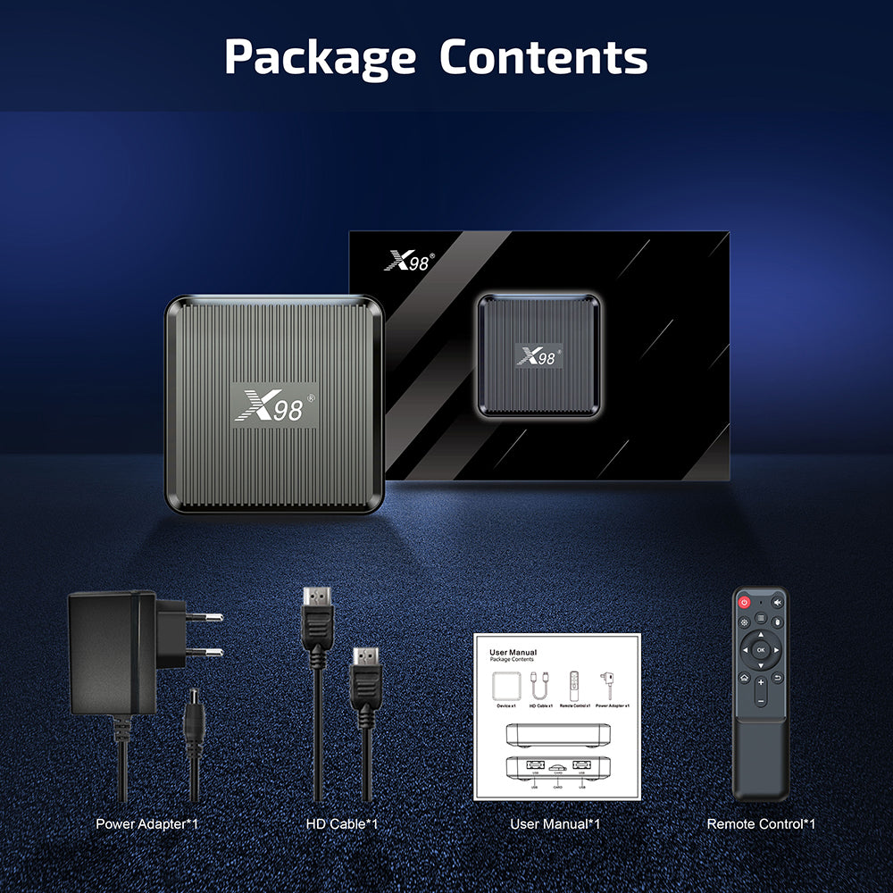 X98Q Amlogic S905W2 Quad Core 4K Dual WiFi TV Box