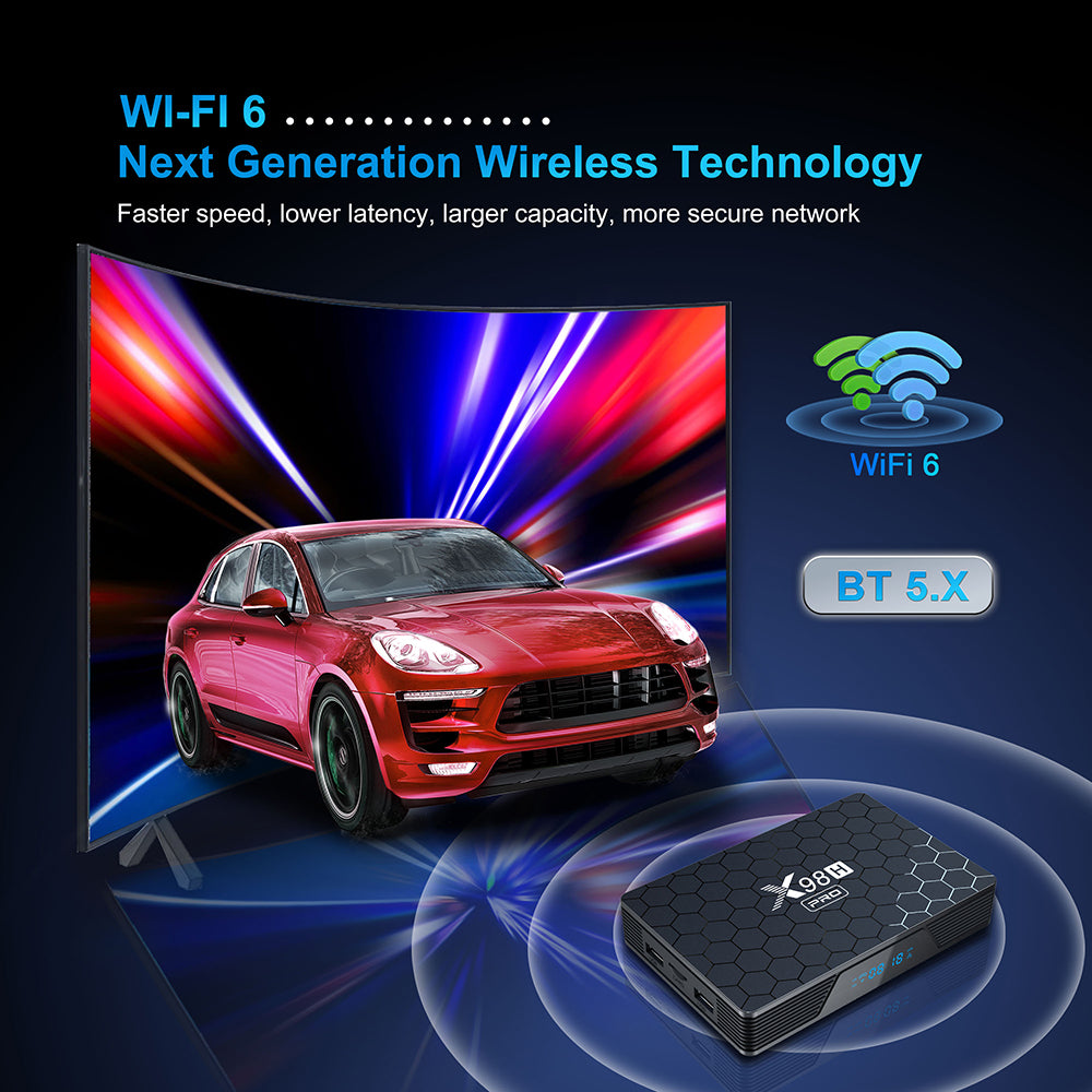 X98H Pro Android 12 Allwinner H618 Wifi6 STB