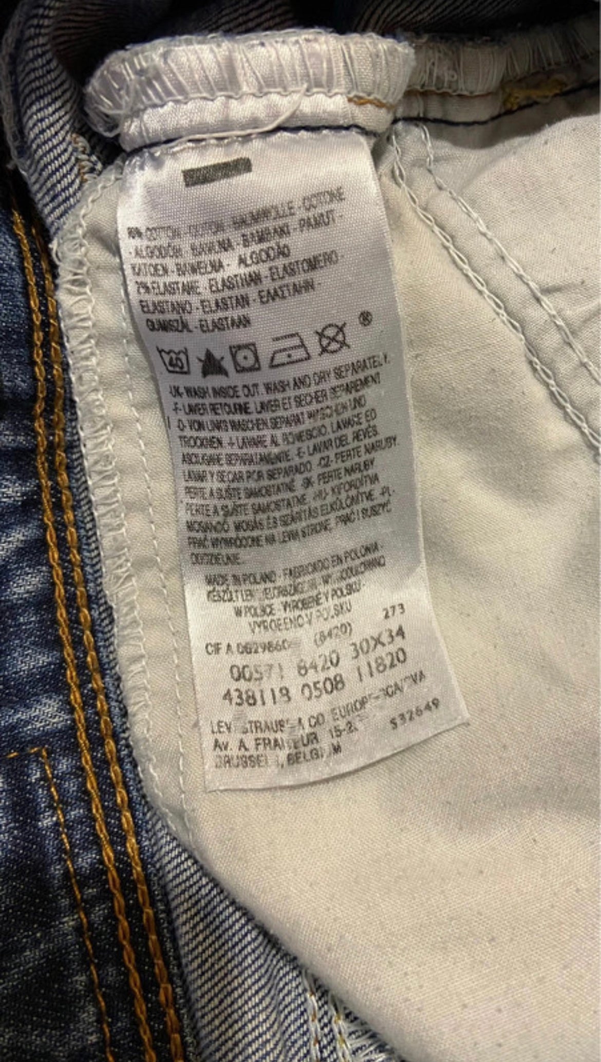 Levis 571 slim jeans W30 L34 – Friperie Sablaise