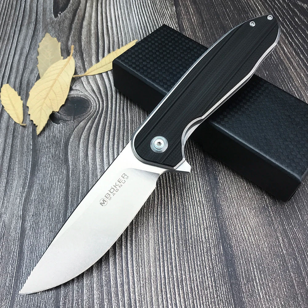 Boker Magnum Pocket EDC Folder Tactical Military Self Defense Camping Folding Knife Outdoor Multifunctional Tools G10 Handle