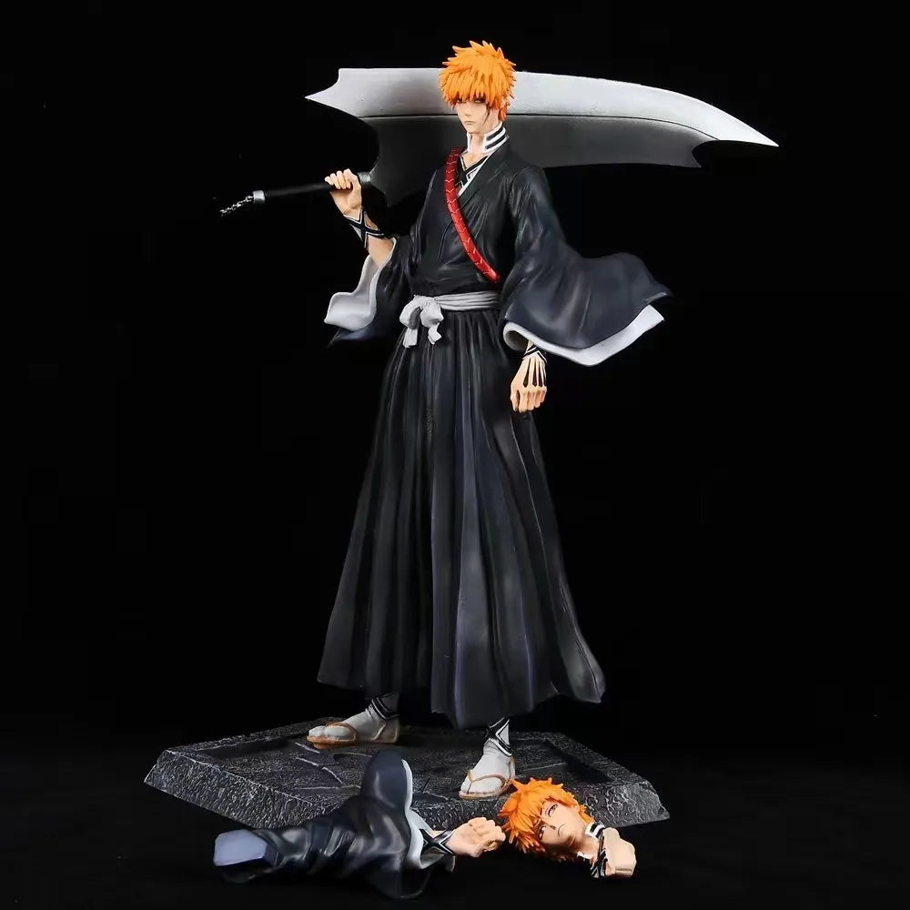 33CM Deluxe Anime Bleach GK Kurosaki Ichigo PVC Action Figure Ichigo Kurosaki Figurine Collectible Model Doll Toy