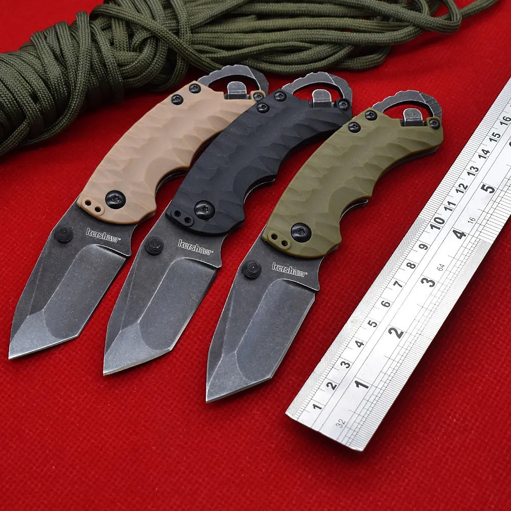 8Cr13Mov Kershaw  8750 Mini Pocket Folding Knife Army Combat Knife Camping Survival Practical EDC Cutting Multi-knife Corkscrew