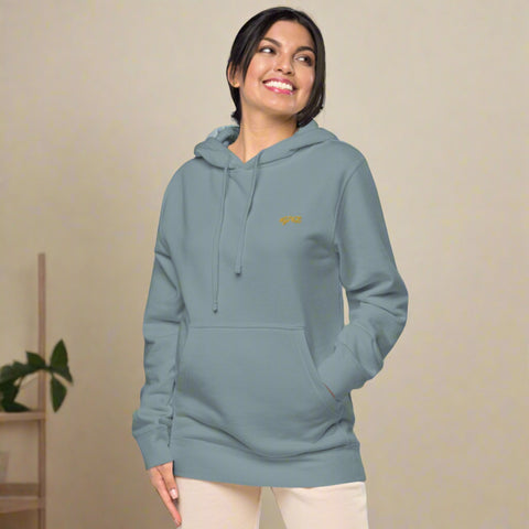 Women's Embroidered Pigment-dyed Hoodie