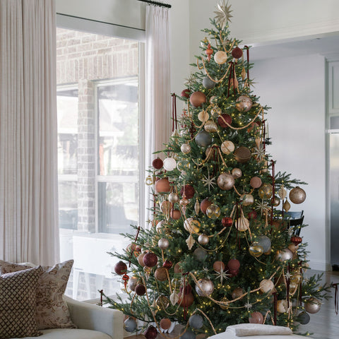 Timeless Tradition  Tree with wood ornaments