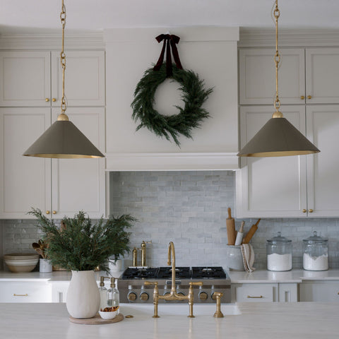 wreath in kitchen