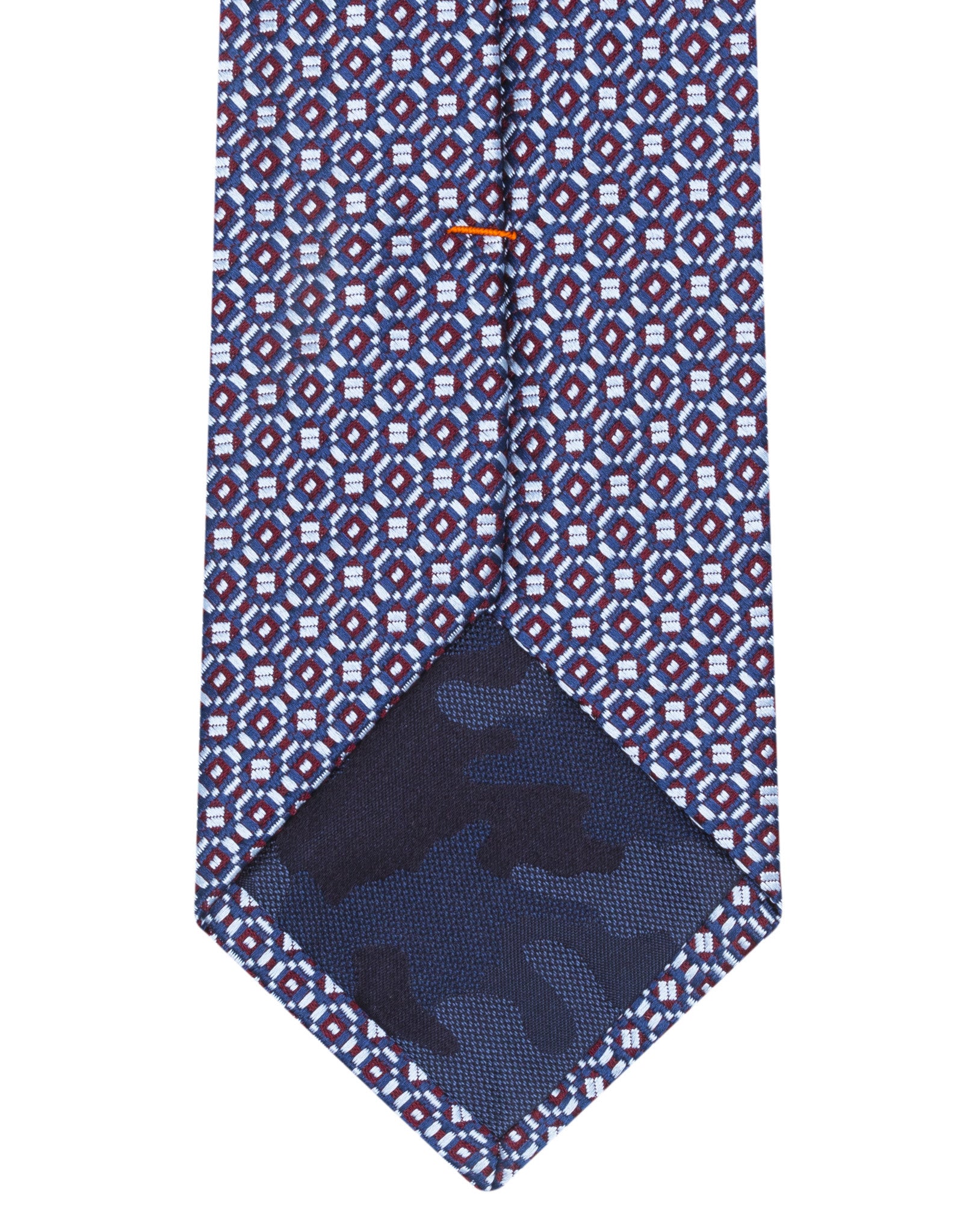 Sky Blue Woven Square Medallion Tie