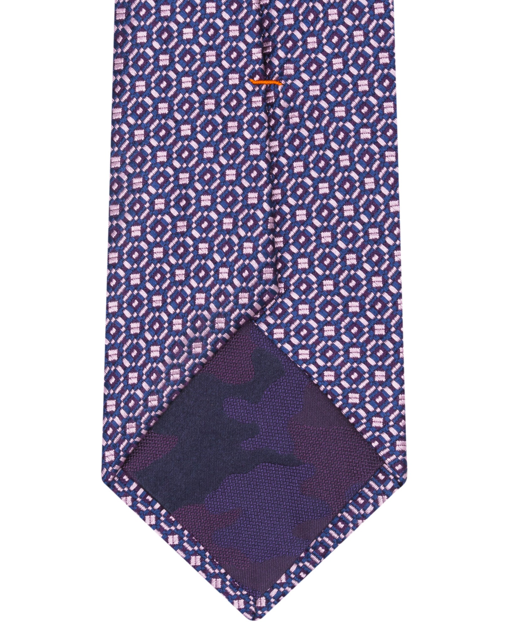 Pink Woven Square Medallion Tie