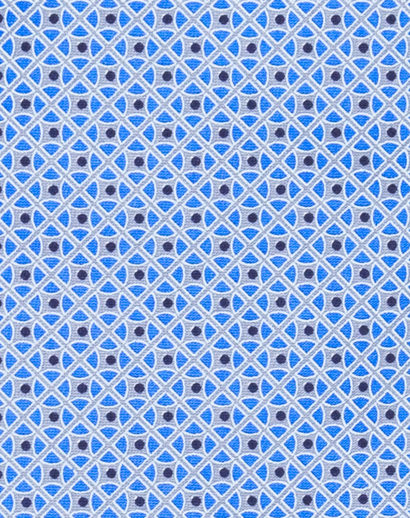 Light Blue Handprinted Symmetrical