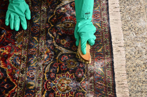 cleaning an oriental rug