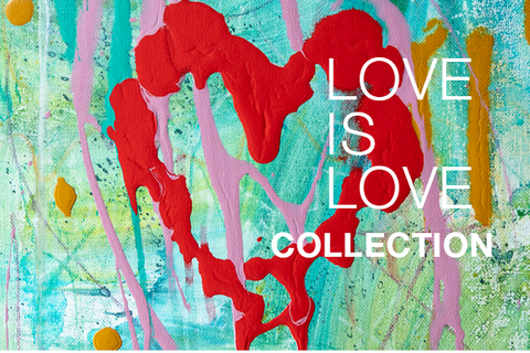 Love is Love abstract painting by artist, Justin Kral