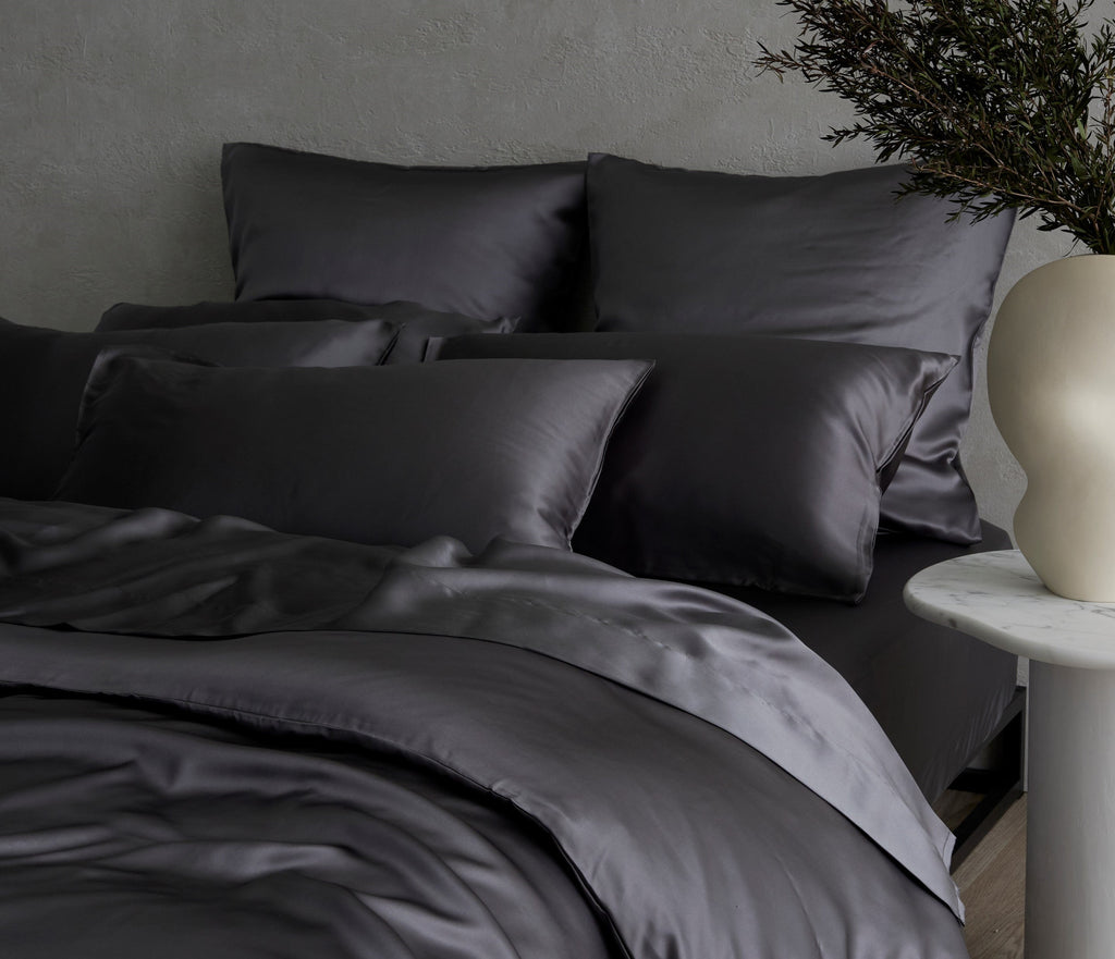 100% Mulberry Silk Pillowcase - Dark Gray (Standard) – Curlvana