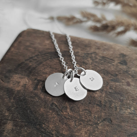 Silver Initial Necklace - Silver Personalised Jewellery