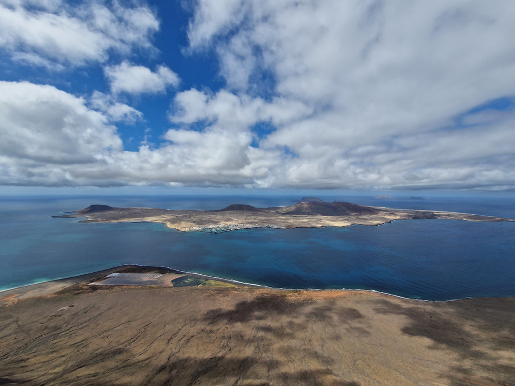 Aerial view of La Graciosa from Mirador del Rio.