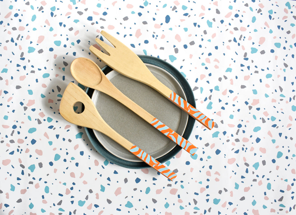 Colourful utensils for the kitchen by Louisa of Millennial Menu
