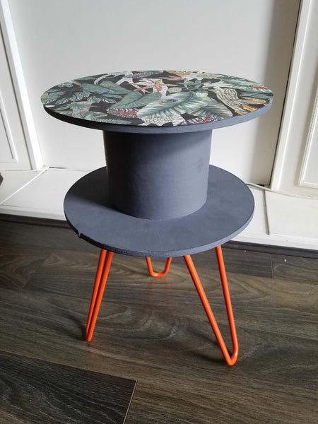 Colourful-patterned-side-table-by-Liz-Trumble