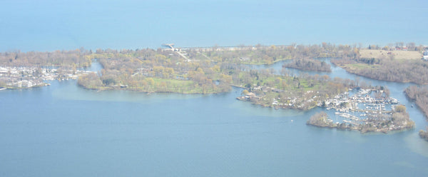 View of Toronto islands from CN Tower