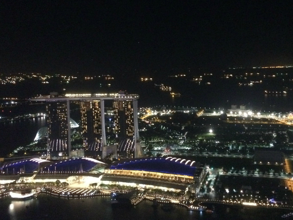 Night-time view from 1-Altitude Singapore.