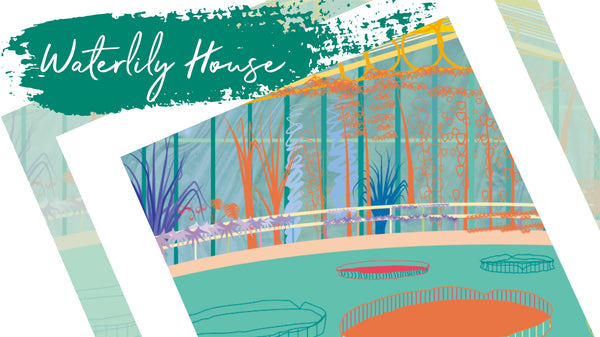 In progress illustration of a waterlily house