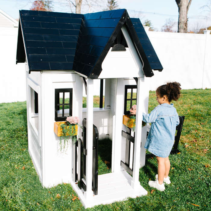 oceano modern farmhouse playhouse child with flowers