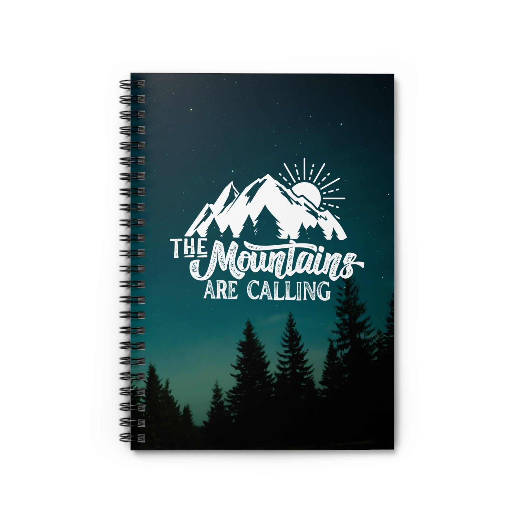 "The Mountains Are Calling" Landscape Spiral Notebook - Ruled Line