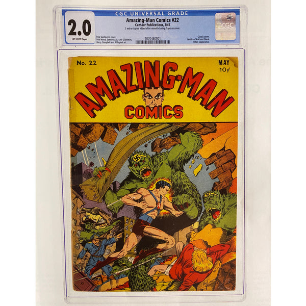 Amazing Man Comics 22 CGC 2.0