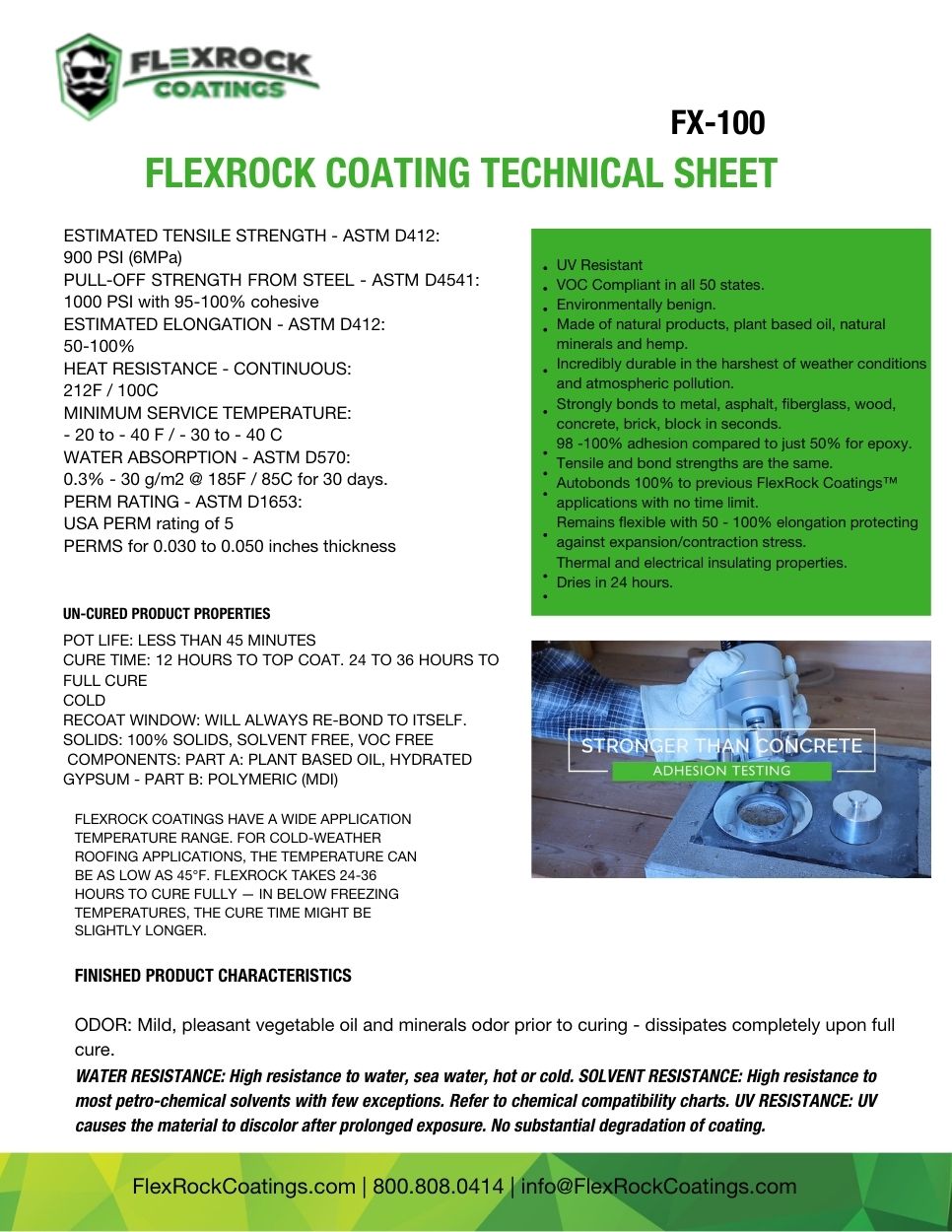 FlexRockTechicalSheet