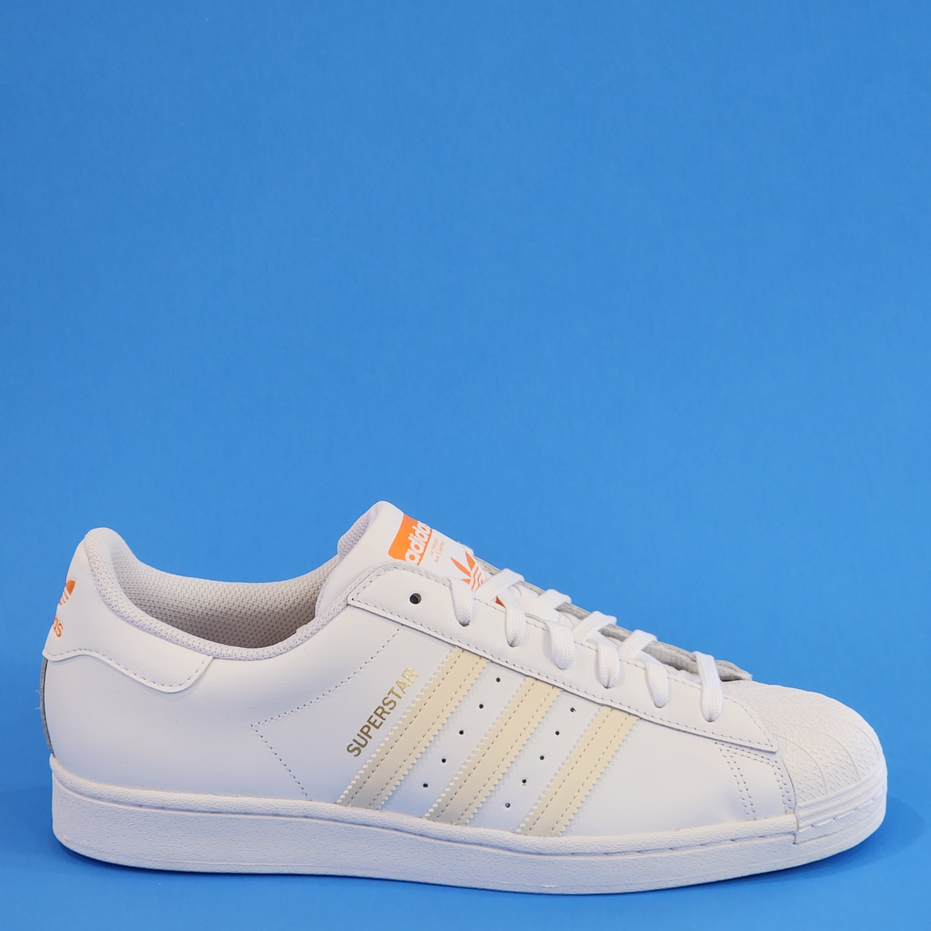 adidas superstar white and orange