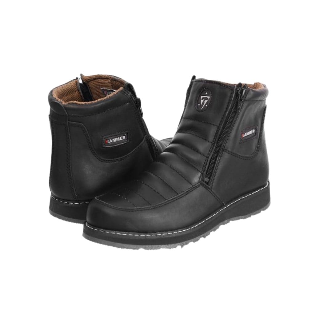 Ingresos Hula hoop Trampolín HM339 Black Short Boots Zipper, Double Density | Botas de Trabajo –  ArlesShoes