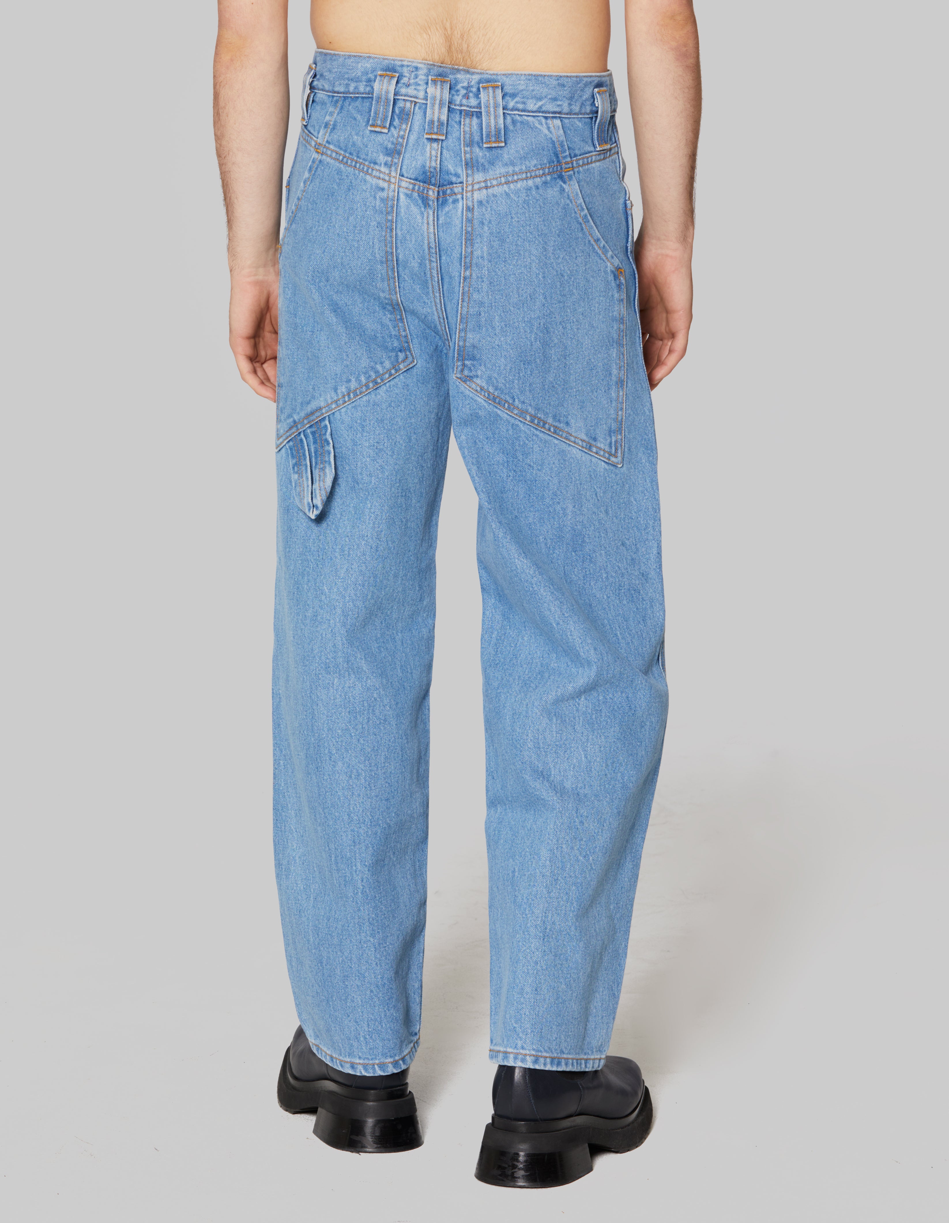 Eckhaus Latta WIDE LEG JEANS TRUE BLUE | www.jfostericecream.com