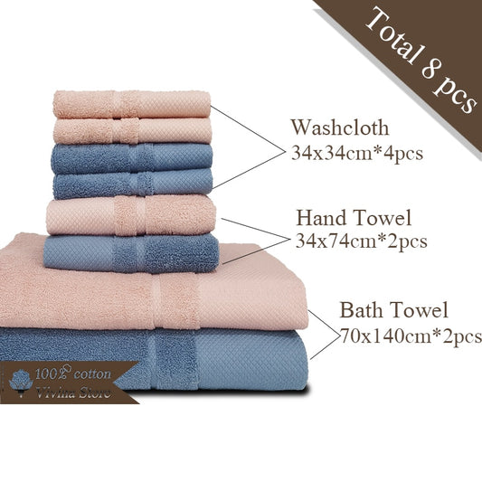 Luxury Bath Towel Set,2 Large Bath Towels,2 Hand Towels,2 Washcloths. –  Home Designs by McMan