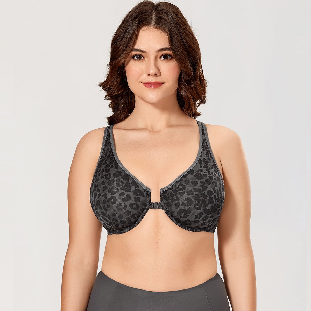 Balconette Seamless Plus Size Underwire Support Full Coverage Black Bra -  0cm