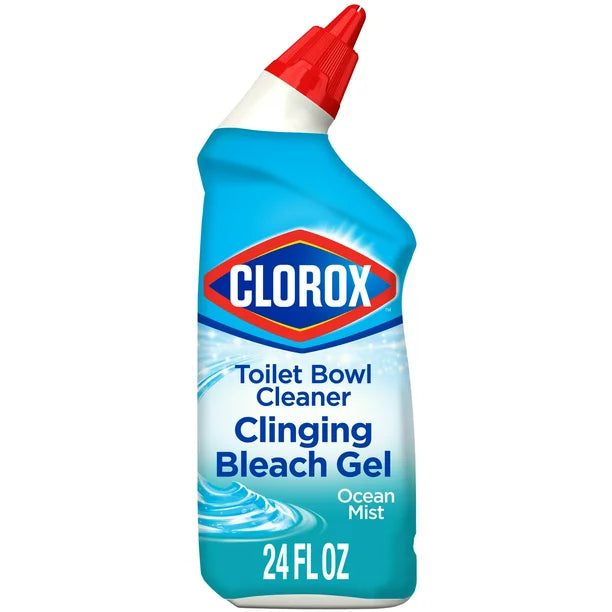 CLOROX TOILET BOWL CLEANER CLINGING BLEACH GEL 12/24oz