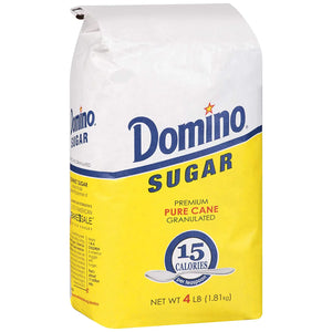 DOMINO PREMIUM PURE CANE GRANULATED SUGAR 10/4LB - SARM WHOLESALE
