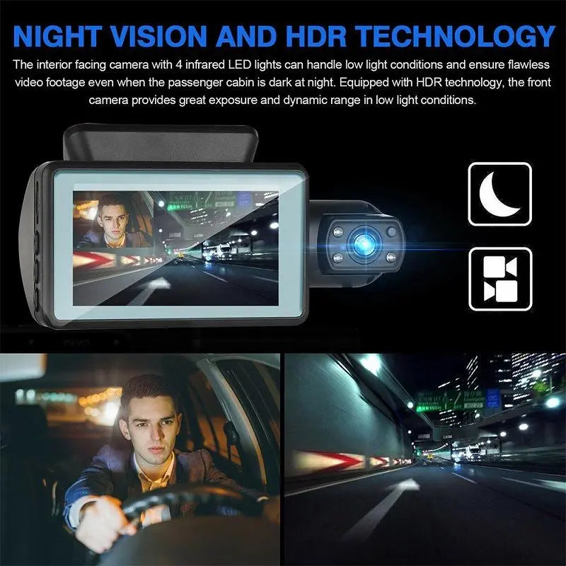 Cámara con lente para vehículo, de vídeo dvr frontal y trase Smart Future