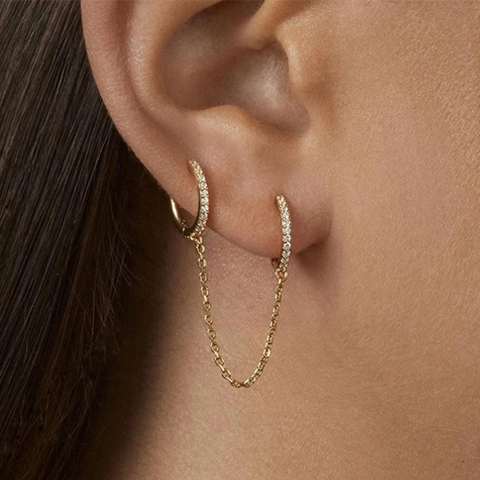 double ear piercing earrings