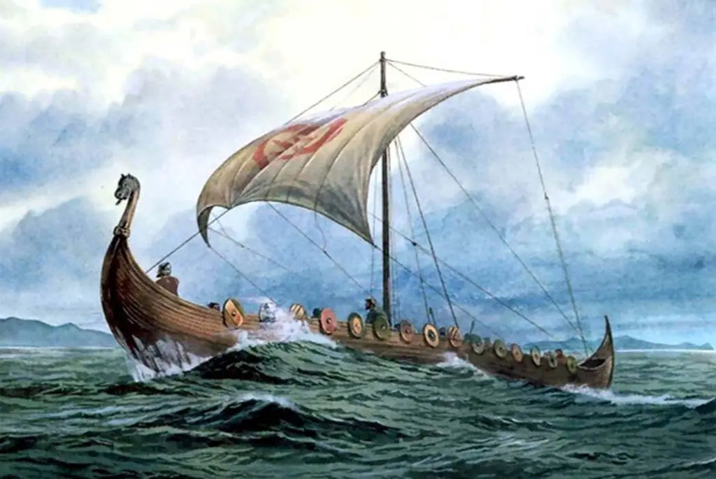 bateau viking tete de dragon