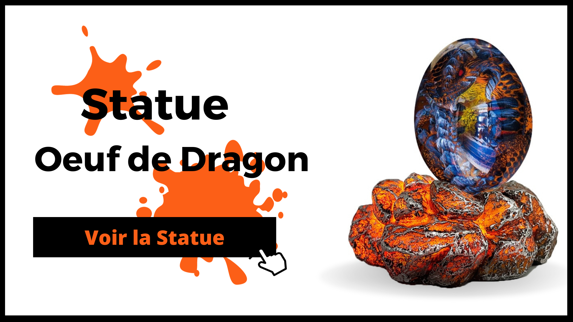 Statue Oeuf de Dragon Bleu