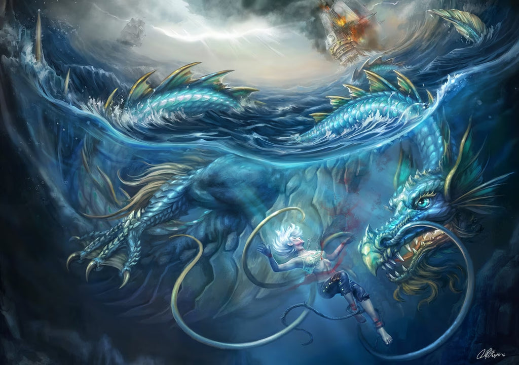 tableau dragon des mers