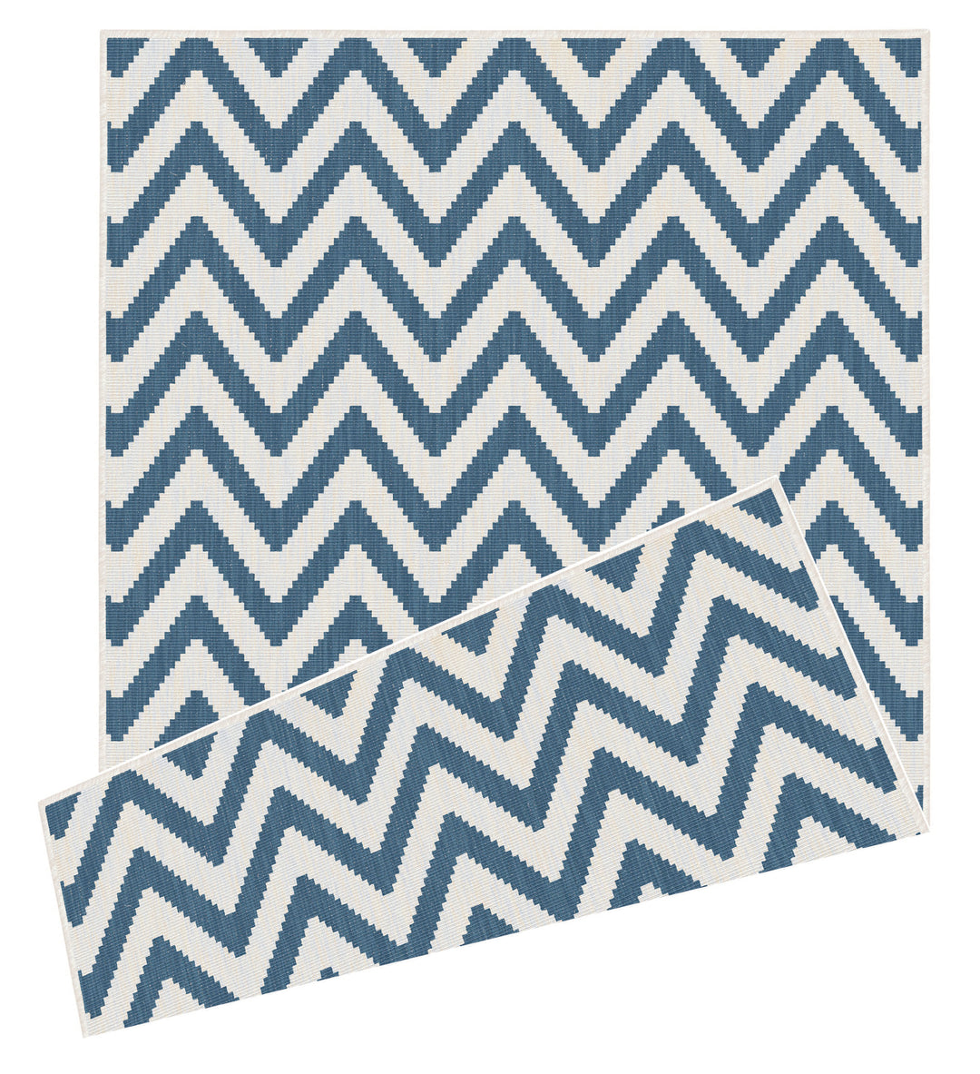 Duo Weave Collection Outdoor Rugs in Chevron