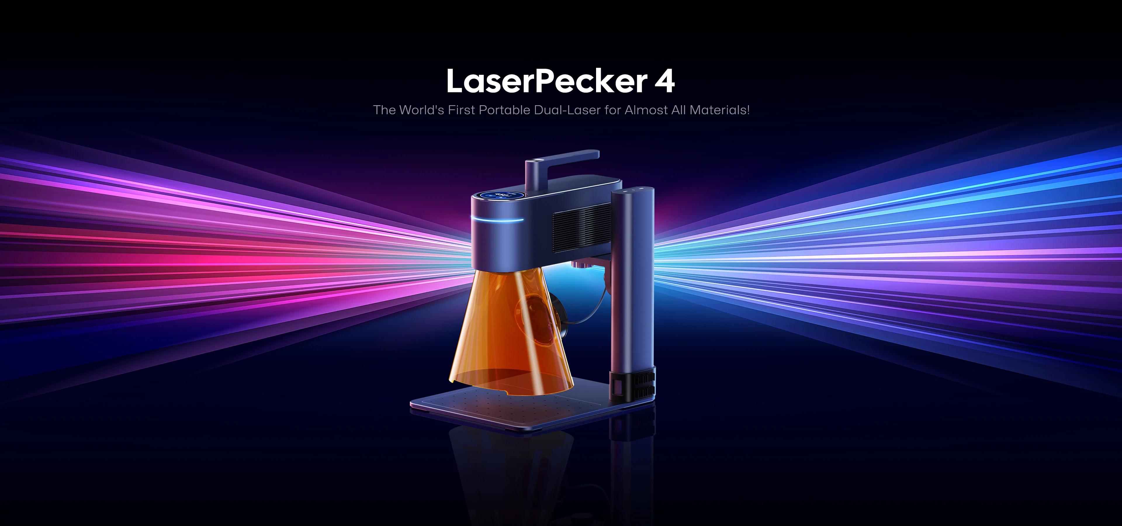 LaserPecker LP4 - The World's First Dual-laser Engraver for Most Mater